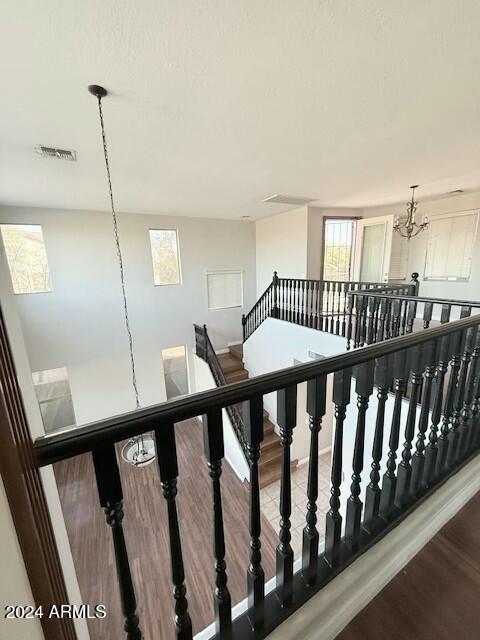 hall featuring hardwood / wood-style floors