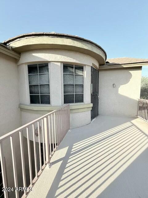 exterior space with a balcony