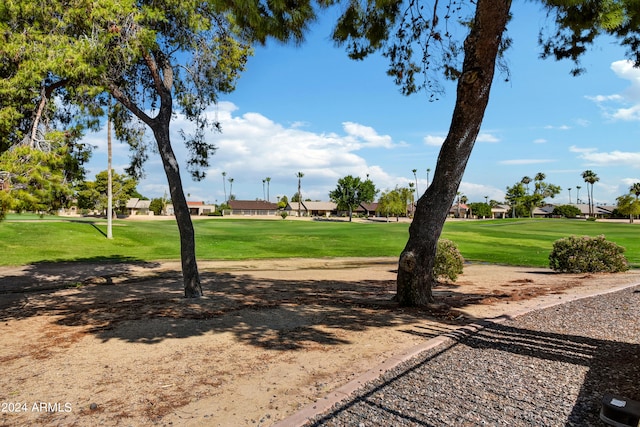 view of home's community featuring a lawn