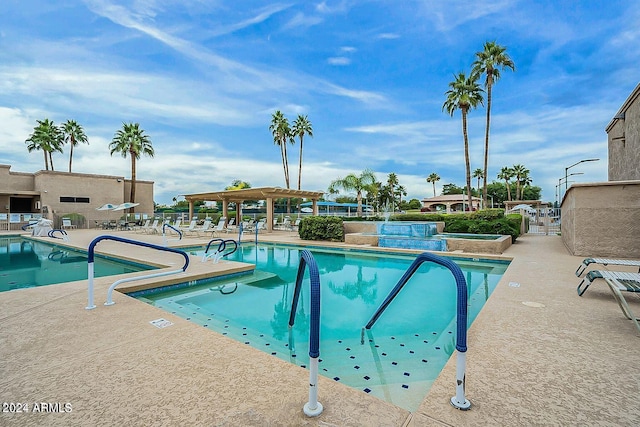 view of pool with a patio