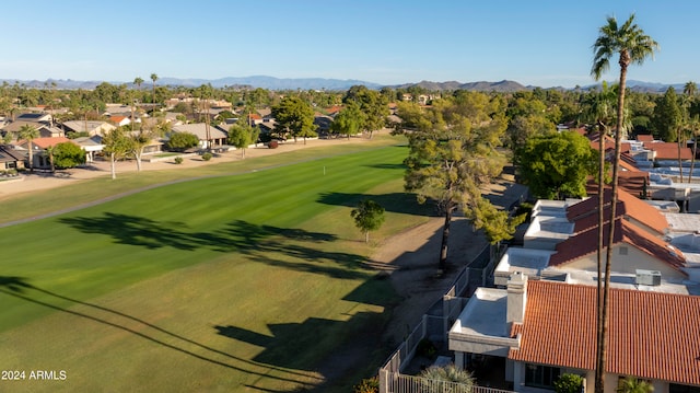 aerial view featuring a mountain view