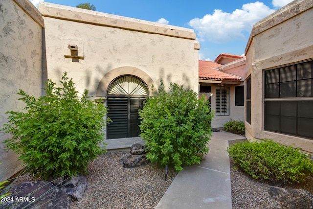 view of doorway to property