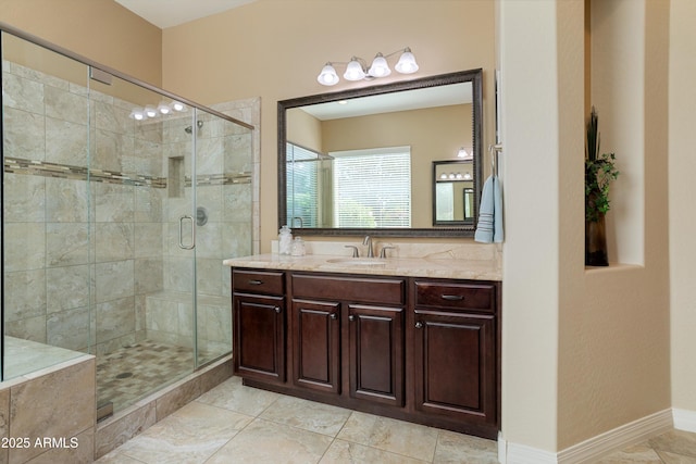 12904 W Dale Ln, Peoria, AZ 85383 - bathroom featuring a shower stall and vanity