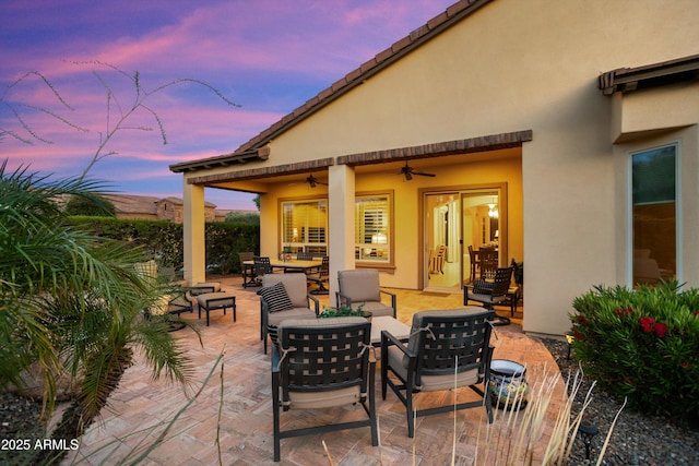 12904 W Dale Ln, Peoria, AZ 85383 - view of patio / terrace featuring a ceiling fan and an outdoor hangout area