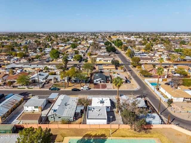 drone / aerial view with a residential view