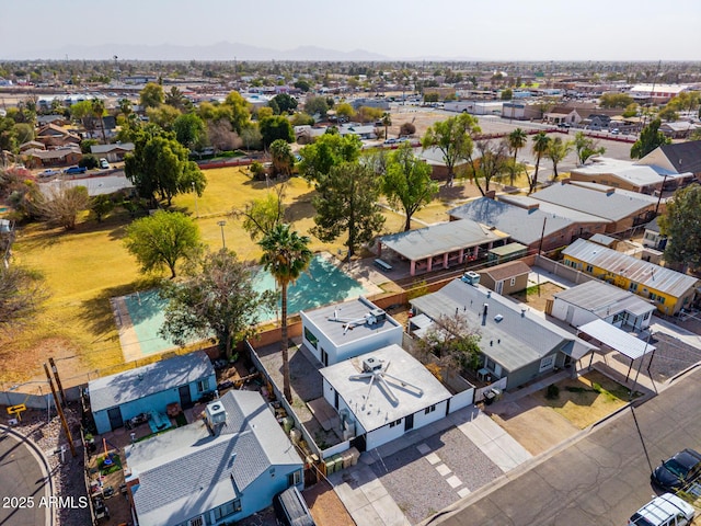 aerial view featuring a residential view