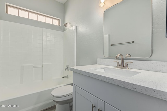 9224 W Raymond St, Tolleson, AZ 85353 - bathroom with vanity, shower / bath combination, and a textured wall