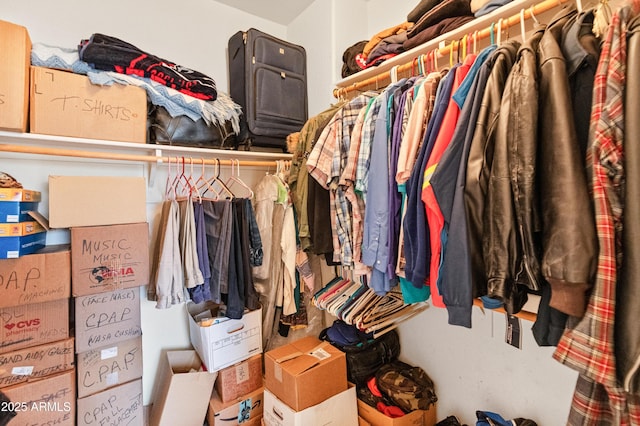 view of walk in closet