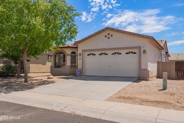 view of front of home featuring a garage