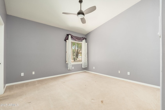 12120 E Cortez Dr, Scottsdale, AZ 85259 - carpeted spare room with ceiling fan and vaulted ceiling