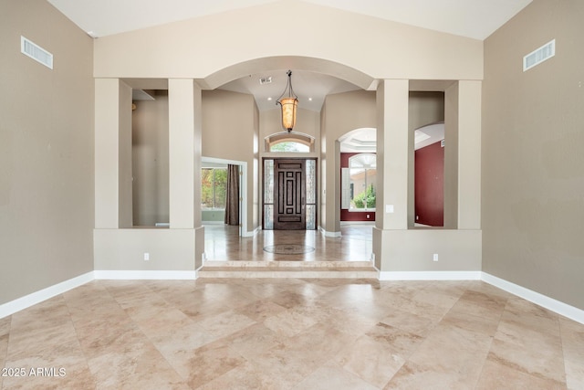 12120 E Cortez Dr, Scottsdale, AZ 85259 - entryway featuring arched walkways and a high ceiling