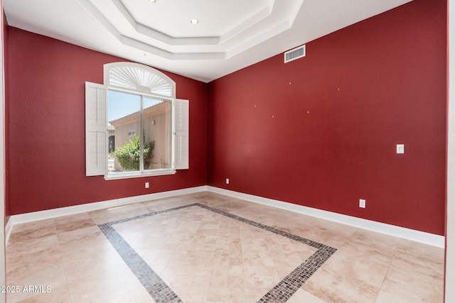 12120 E Cortez Dr, Scottsdale, AZ 85259 - spare room featuring a raised ceiling and recessed lighting