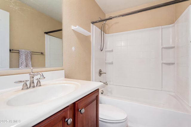 22123 E Via Del Palo, Queen Creek, AZ 85142 - bathroom with shower / bath combination, vanity, and toilet
