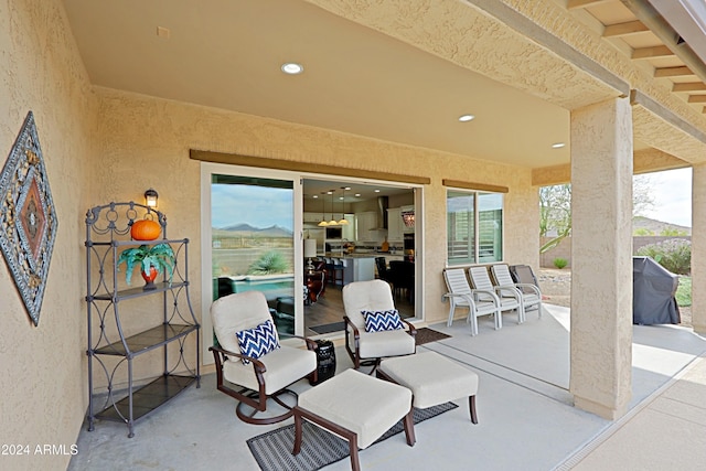 view of patio / terrace featuring grilling area