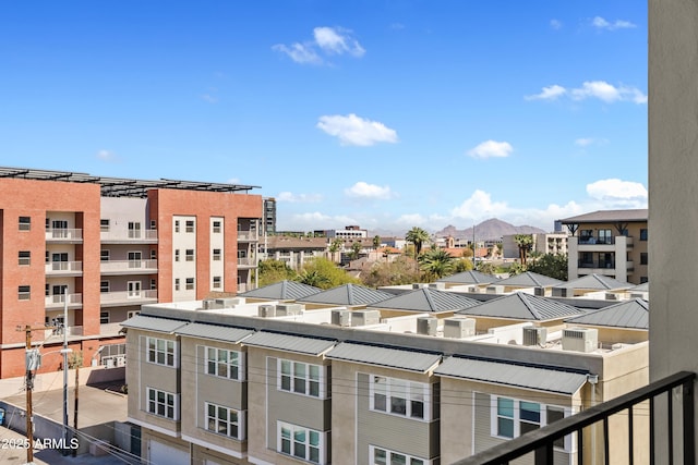 balcony with a mountain view