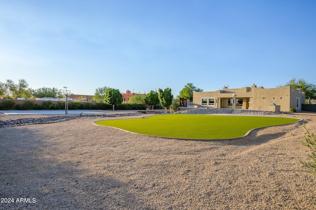 view of community with a yard