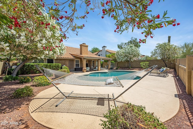 4131 E Cascalote Dr, Cave Creek, AZ 85331 - view of pool featuring a fenced backyard and a patio