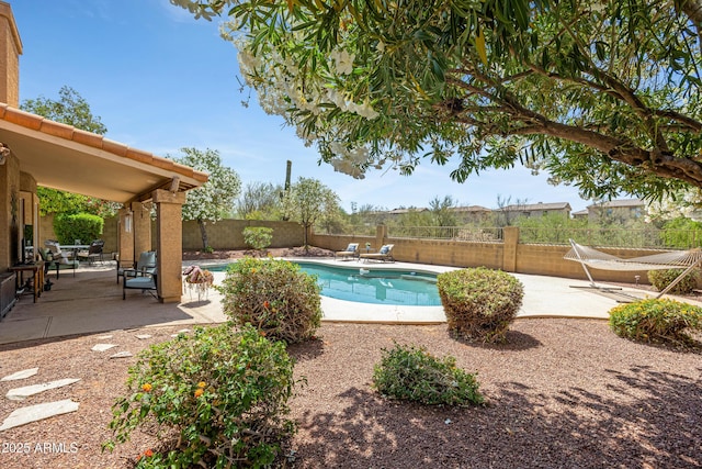 4131 E Cascalote Dr, Cave Creek, AZ 85331 - view of pool with a fenced backyard and a patio area