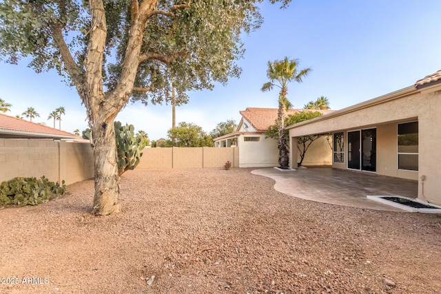 view of yard with a patio