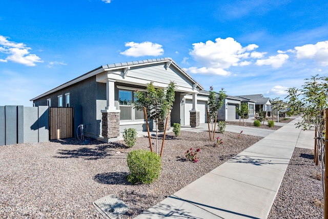 view of front of home featuring a garage