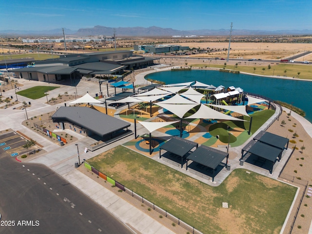 22652 E Lords Way, Queen Creek, AZ 85142 - drone / aerial view of a water and mountain view
