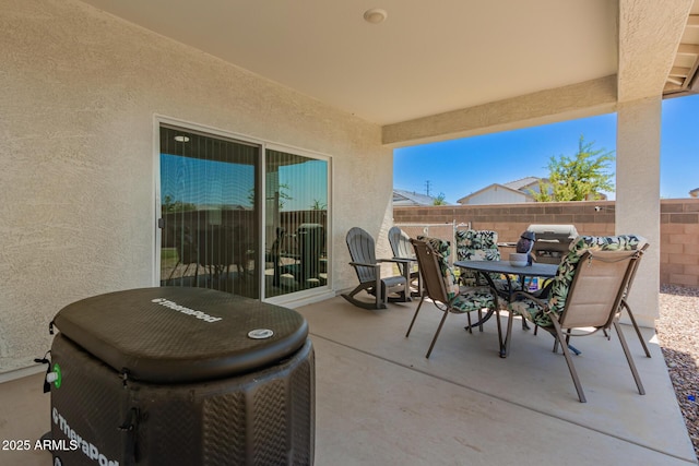 37008 N Hinterwald Way, San Tan Valley, AZ 85143 - view of patio with outdoor dining space and a fenced backyard