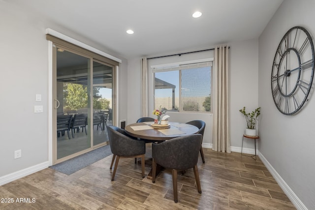 view of dining space