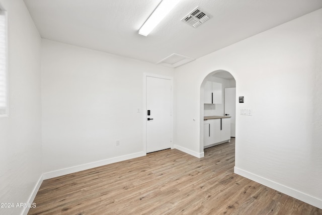 empty room featuring light wood-type flooring