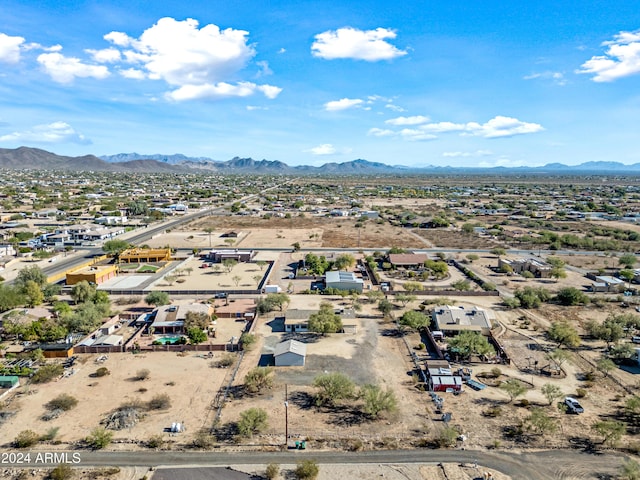 bird's eye view featuring a mountain view