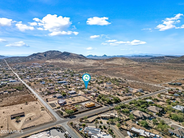 bird's eye view featuring a mountain view