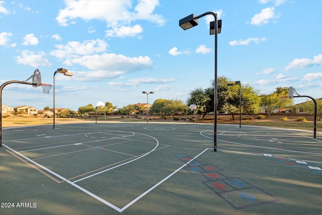 view of sport court featuring community basketball court