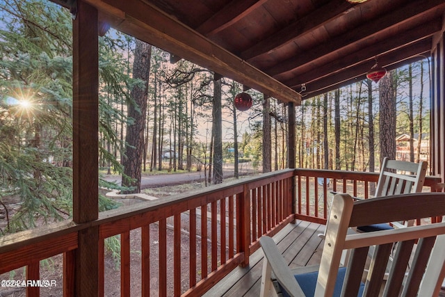 view of wooden deck