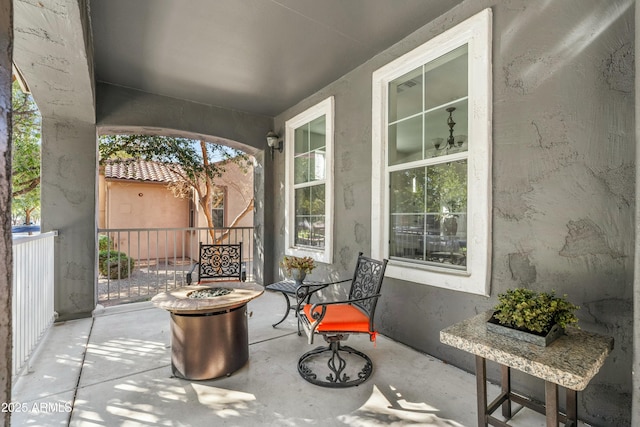 view of patio featuring covered porch