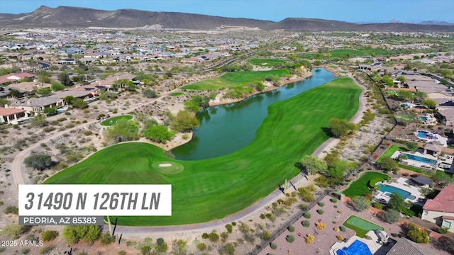 31490 N 126th Ln, Peoria, AZ 85383 - drone / aerial view with view of golf course and a water and mountain view