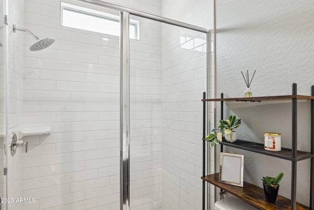 31490 N 126th Ln, Peoria, AZ 85383 - bathroom with a shower stall and a textured wall