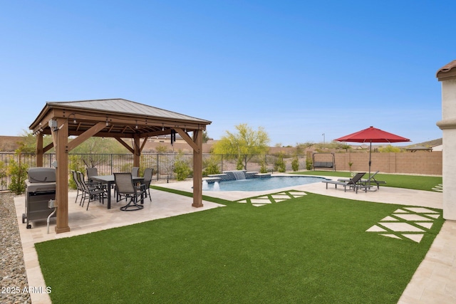 31490 N 126th Ln, Peoria, AZ 85383 - view of yard with a fenced in pool, a gazebo, and a fenced backyard