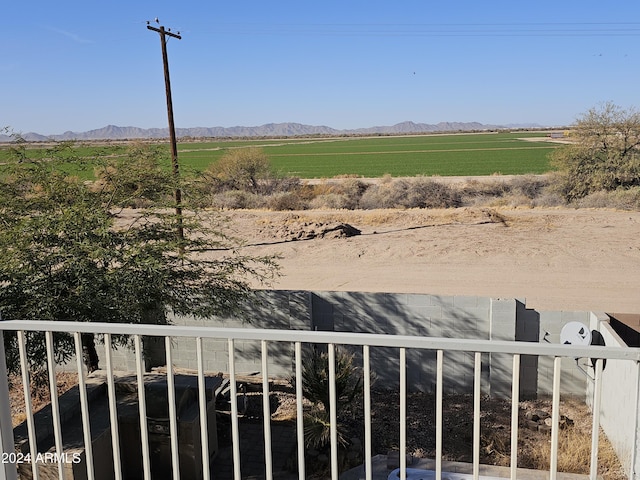 view of mountain feature featuring a rural view