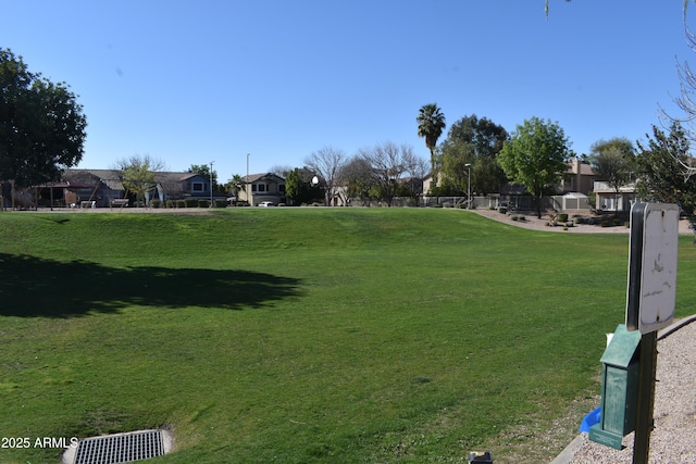 surrounding community featuring a lawn