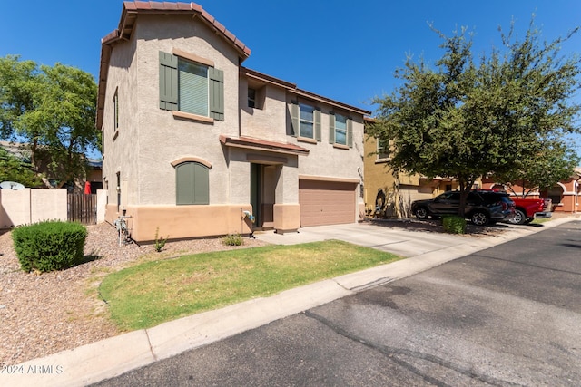 view of front of home featuring a garage