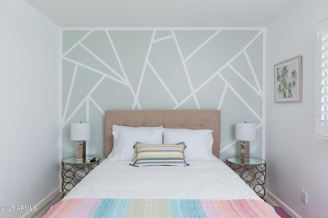 bedroom with baseboards
