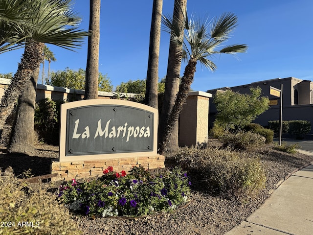 view of community sign