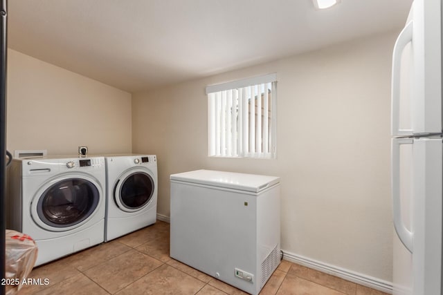 538 E Estevan Ave, Apache Junction, AZ 85119 - laundry area with separate washer and dryer and light tile patterned floors
