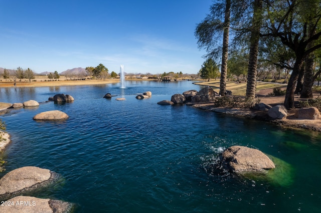 view of water feature