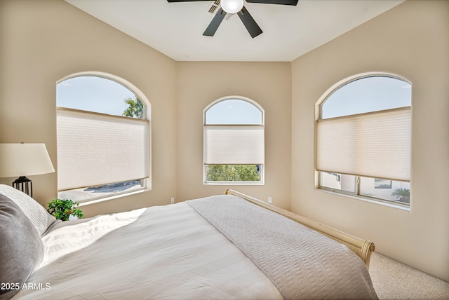 bedroom with ceiling fan