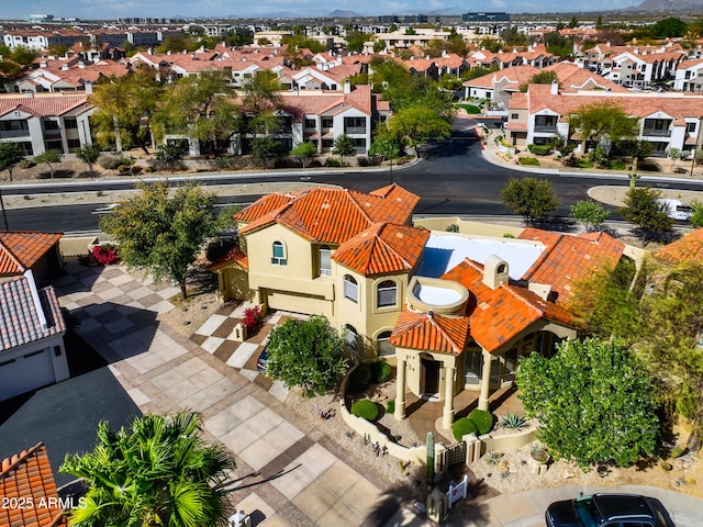 bird's eye view with a residential view