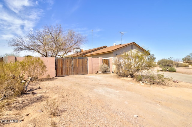 exterior space with fence