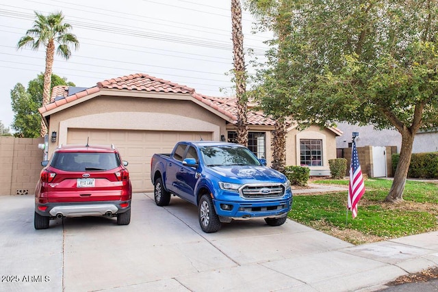 view of front of home featuring a garage