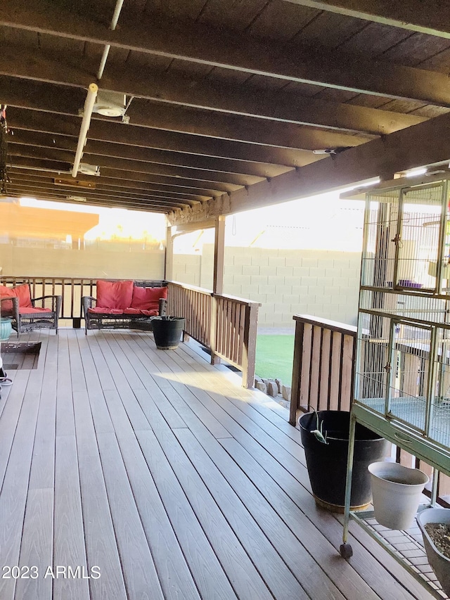 view of wooden terrace