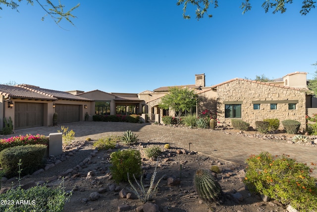 view of front of house featuring a garage