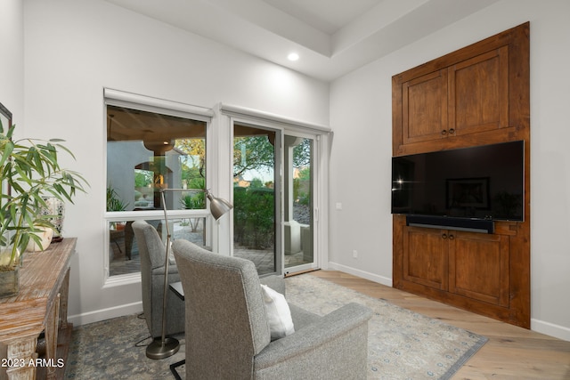 interior space featuring light wood-type flooring